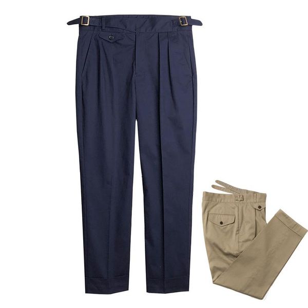 

men's pants spring and autumn khaki retro denim military summer loose ruffle xz73 size 39-46, Black