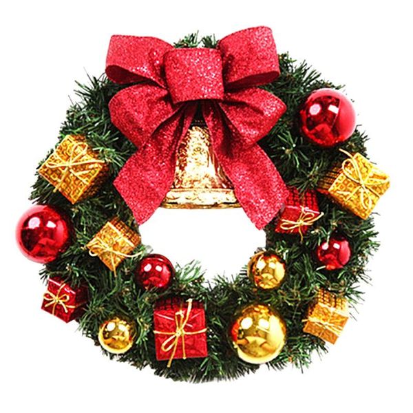 

decorative flowers & wreaths 30cm christmas wreath with artificial pine cones berries and door wall hanging decoration gift for