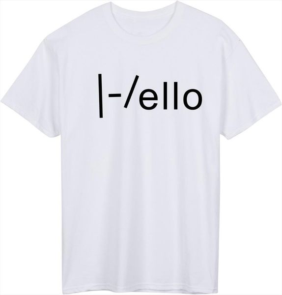 

hello letters print men tshirts mens t shirt cotton casual funny for lady tee hipster white z 241, White;black
