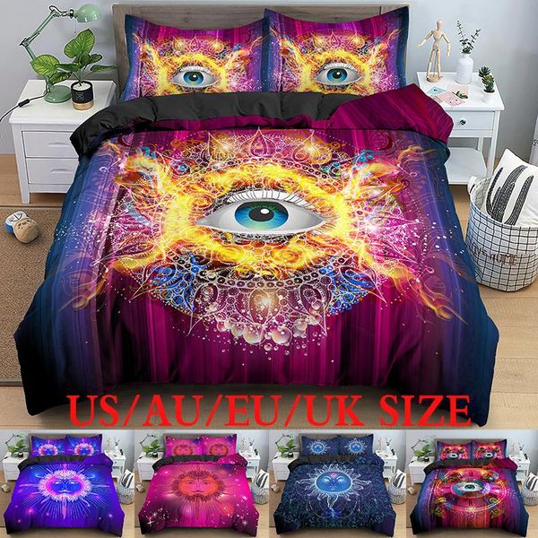 

bedding sets soft set eye/sun pattern duvet cover twin/king/ size bedclothes comforter for home