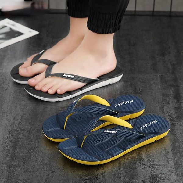 

slippers soft comfort beach flip flops foot massage casual man shoe outdoor men indoor non-slip bathroom men's home slipper, Black