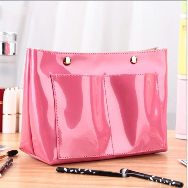 

travel portable storage bag professional high-end ladies large-capacity makeup clutch zipper pvc pillow solid cosmetic bags & cases