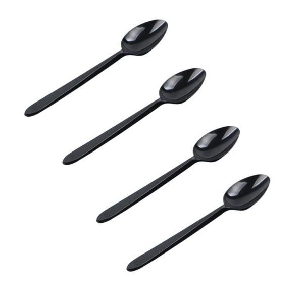 

spoons 100pcs black disposable utensils cutlery (black in individual package)