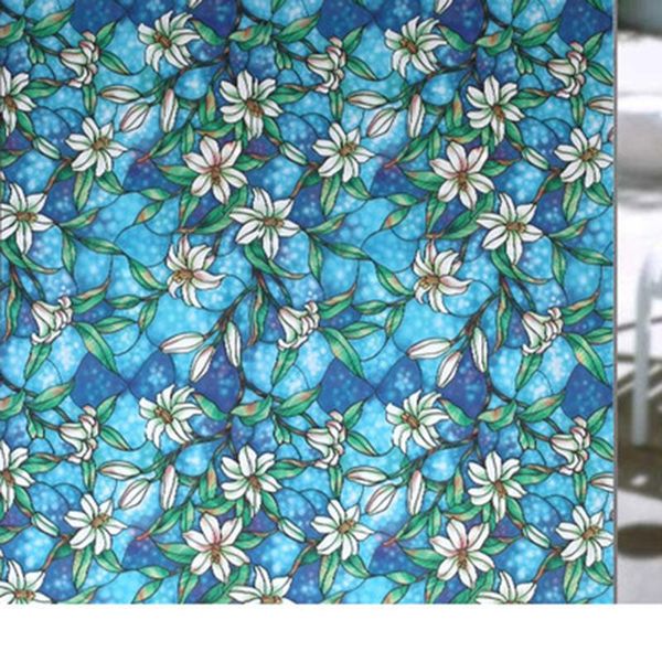 

window stickers orchid painted electrostatic glass self-adhesive