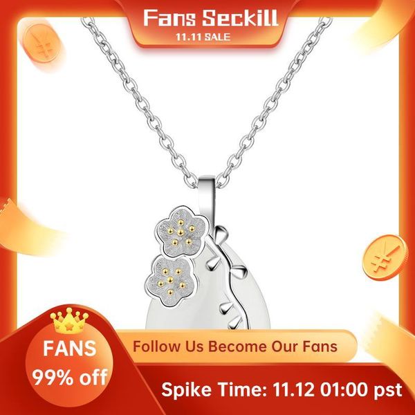 

chains 11.11 sale 2021/11/12 01:00 fans exclusive 99% off seckill water-drop shaped opal pendant necklace, Silver