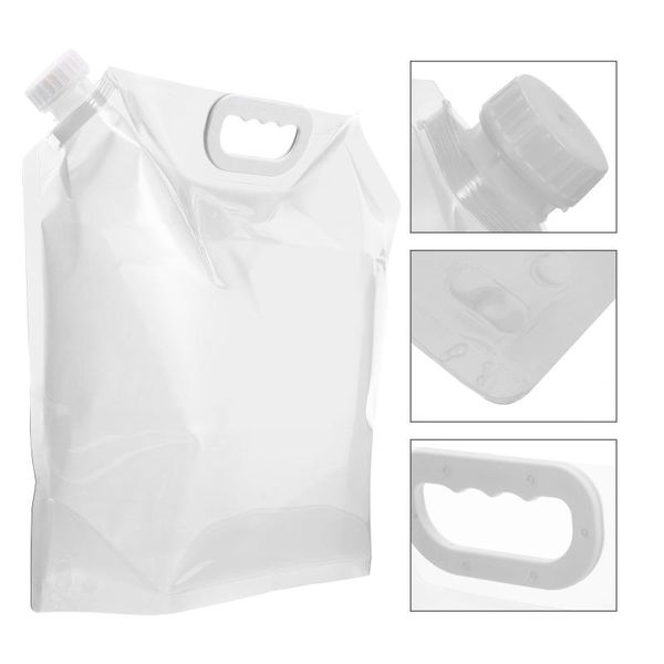 

hydration packs 3pcs portable folding water container outdoor handle bags pouch