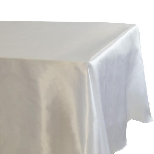 

white satin non-splicing tailor-made table cloth