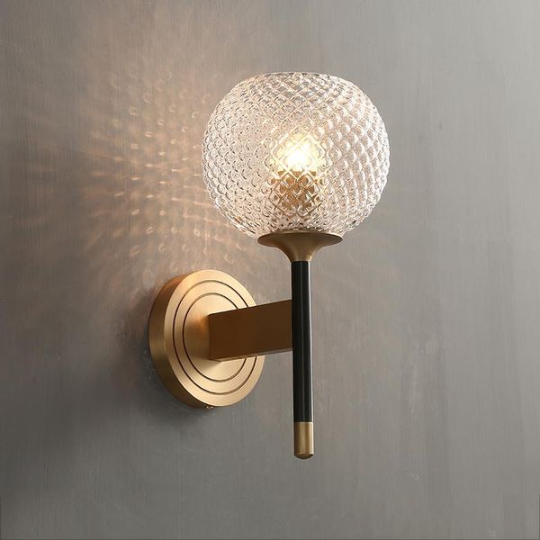 

wall lamp copper led lights for home back mirror light fixtures beside wandlamp sconce bedroom glass applique de pared