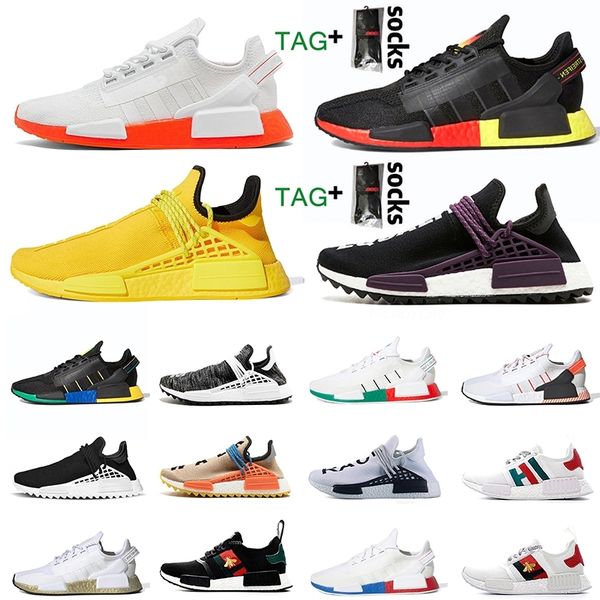 

wholesale nmd human race running shoes pharrell williams yellow bbc infinite species r1 v2 core black carbon red triple white sneakers