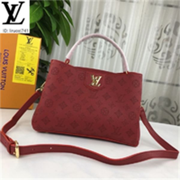 

brand designer luxury 553e m66821 red cut flowers portable shoulder bag women handbags iconic bags handles shoulder bags totes cross bod