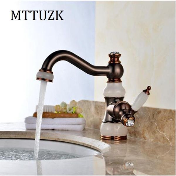 

bathroom sink faucets mttuzk oil rubbed brass jade kitchen faucet antique basin water taps deck mounted