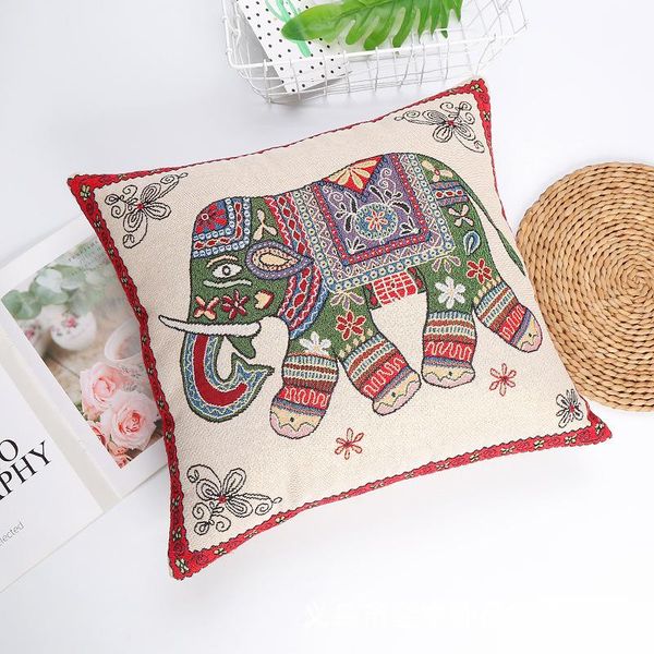 

cushion/decorative pillow ethnic style pillowcase nordic double-sided gold embroidered elephant cushion cover personalized home sofa decorat