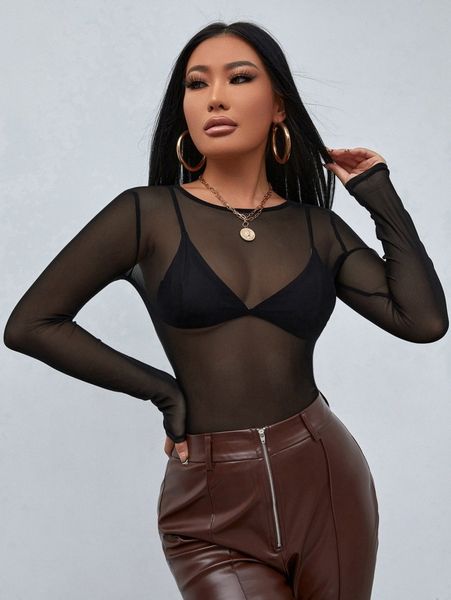 

petite slim fit mesh without bra j8ds#, White