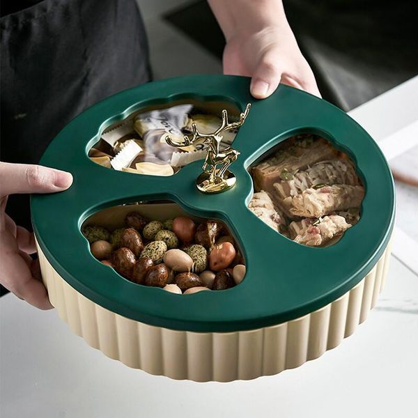 

deer fruit bowl plastic nut rotating household dried creative home kitchen items containers storage bottles & jars