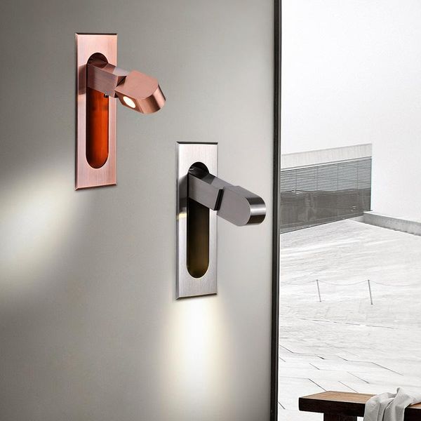 

wall lamp embedded 3w bedroom lights led reading light bedside headboard mounted home el project use wf102307