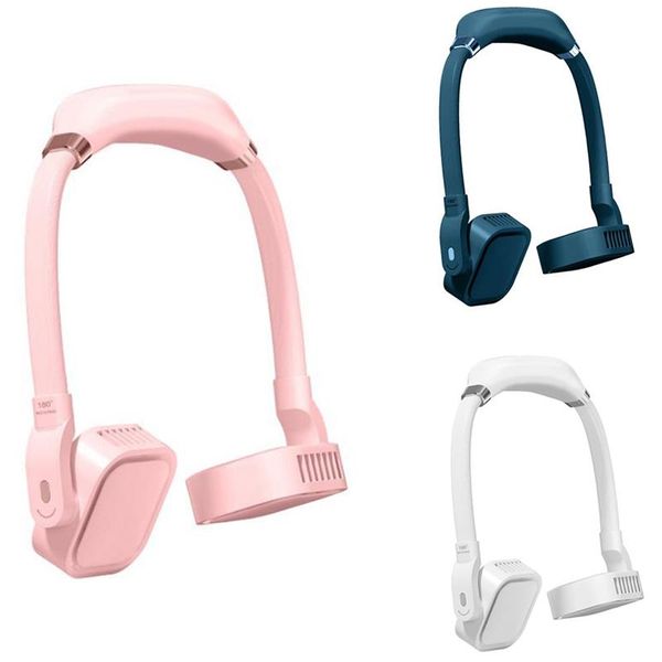 

air cooler hanging neck fan with usb rechargeable portable strong wind lazy outdoor sports bladeless electric fans