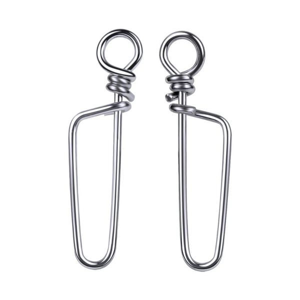 

fishing hooks lure 100pcs coastlock snap barrel swivel safety 17mm-46mm 0#-6# swivels