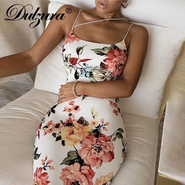 

flower print women strap midi dress bodycon streetwear party club elegant vintage 2021 summer clothes fashionhigh quality, Black;gray