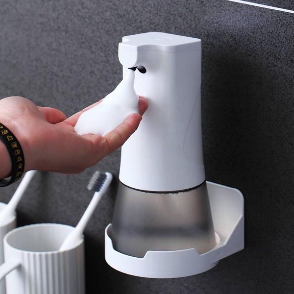 

liquid soap dispenser usb rechargeable automatic foam ipx4 waterproof 0.25s high sensitive sensor 350ml kitchen bathroom hand wash