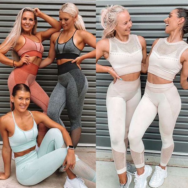 

women's sweaters three piece 2021 yoga hollow out vt sports bra, White;black