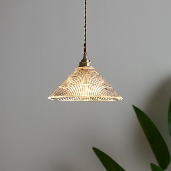 

japanese vintage brass ins chandelier nordic simple glass restaurant bar corridor bedside lamp pendant lamps