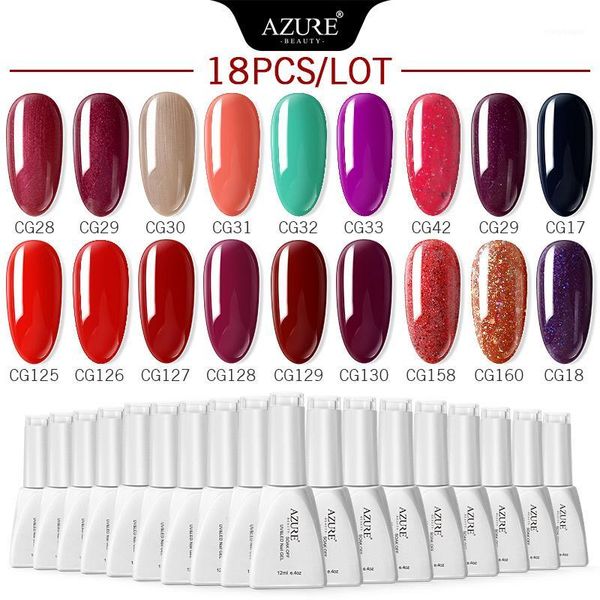 

beauty nail art led gel polish set soak off wine red color series varnish long lasting colorful kits1, Red;pink