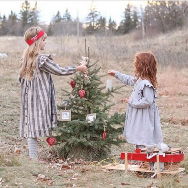 

girl's dresses spring kids girls striped knee-length lady style princess baby fashion clothes e108 q8gc, Red;yellow