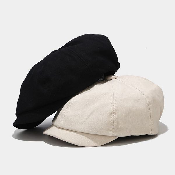 

fashion new cotton octagonal cap fashion men's and women's street leisure cap summer outdoor sunshade hat, Blue;gray