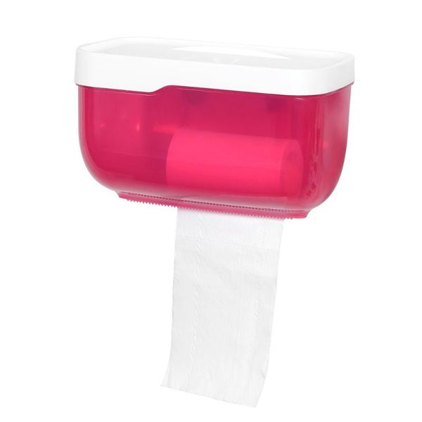 

tissue boxes & napkins 1pc plastic toilet paper holder wall-mounted waterproof carton punch installation for bathroom kitchen - size l(