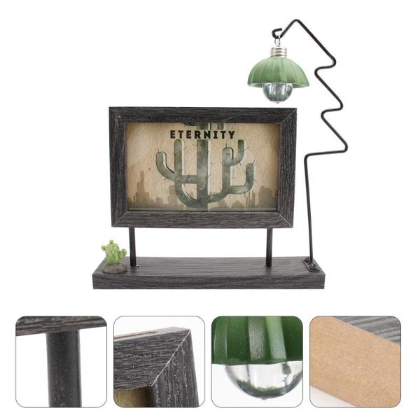 

frames 6 inch double-sided po frame deskholder with light