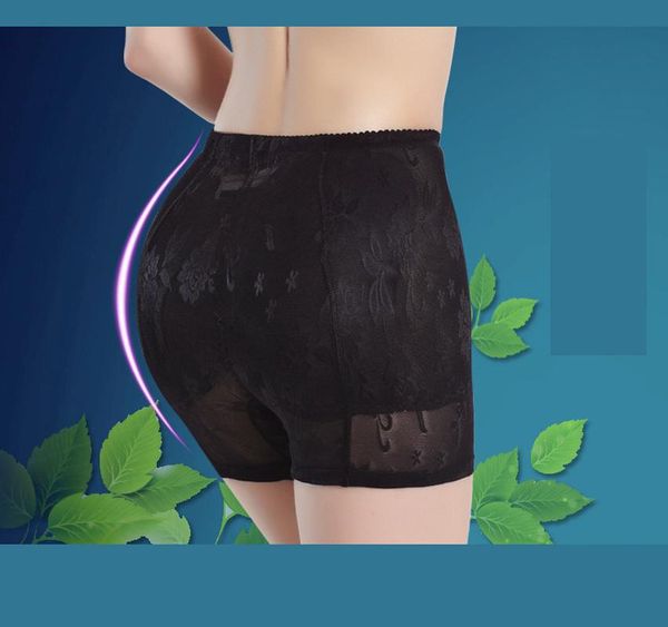 

women's shapers low rise padded panties womenwomen panty pad 2pcs silicone shapewear bum buhip up enhancer underwear gift, Black;white