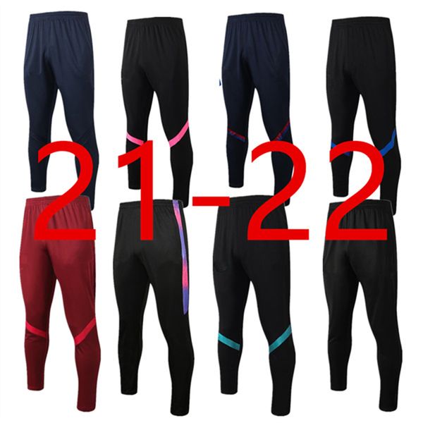 

21 22 mbappe mens football long pants hazard benzema modric soccer pantalones chandal futbol sweatpants jogging 2021 lukaku soccer club trou, Black;red
