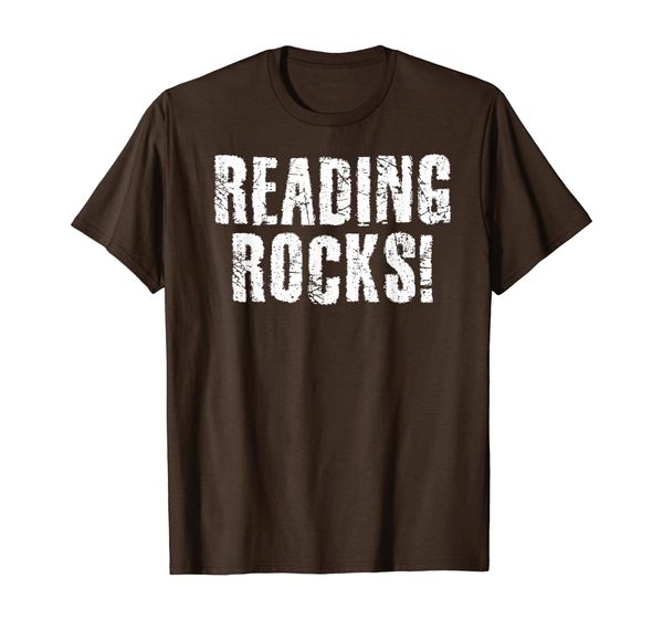 

READING ROCKS Funny Book Reader Library Nerd Gift Idea T-Shirt, Mainly pictures