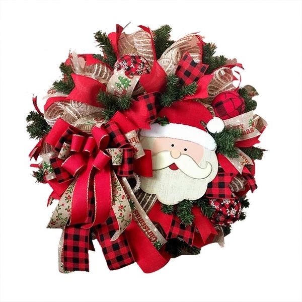 

christmas decoration wreath exquisite design tree ornaments wooden luminous elk pendant gift decorative flowers & wreaths