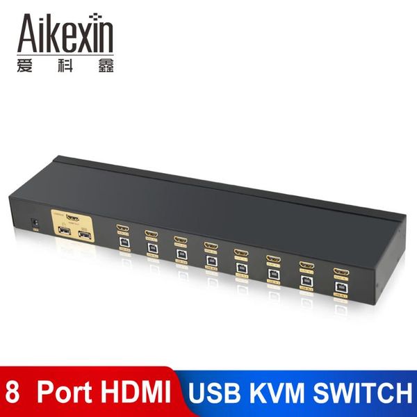 

audio cables & connectors kvm switch aikexin 1080p 8 ports usb 8x1 support keyboard &mouse -key switches