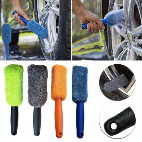 

car sponge 1pc wash portable microfiber wheel tire rim brush tools