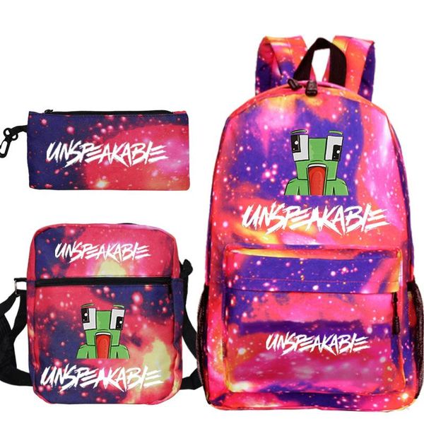 

backpack kawaii unspeakable book for boys girls schoolbags daily bookbags women bagpack 3 pcs/set knapsack laprucksack