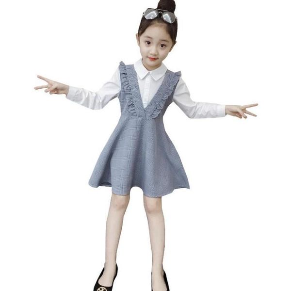 

girl's dresses girls plaid shirt teen girl dress school uniform for kids long sleeve clothing 6 7 8 9 10 12 14 years, Red;yellow