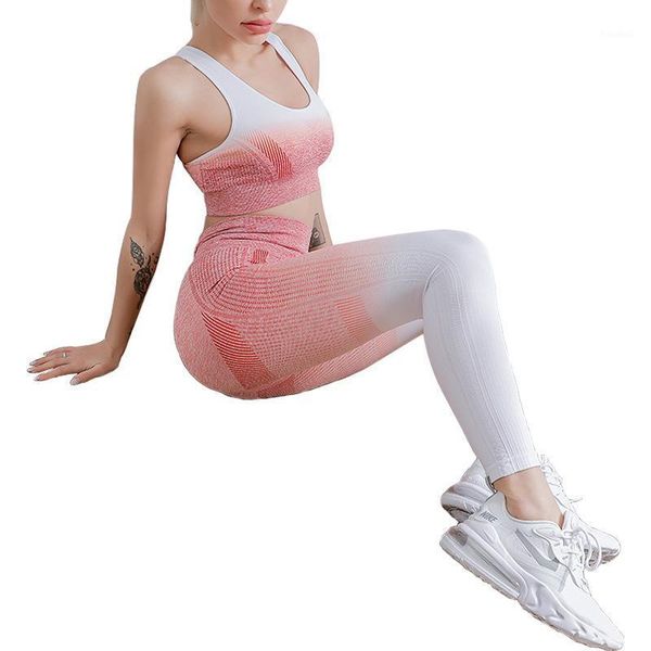 

yoga outfit women fitness clothing gym set seamless female sportswear high waist leggings sports suits bra workout clothes