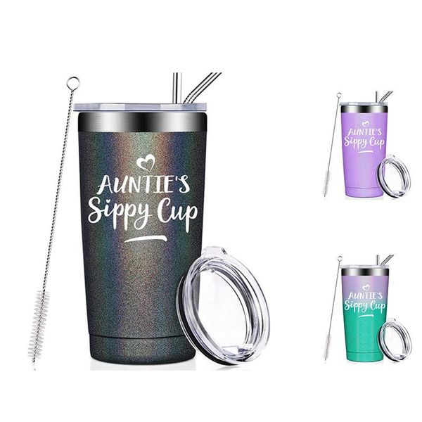 

auntie's sippy cup, nephew,funny mothers day present for aunt water bottles