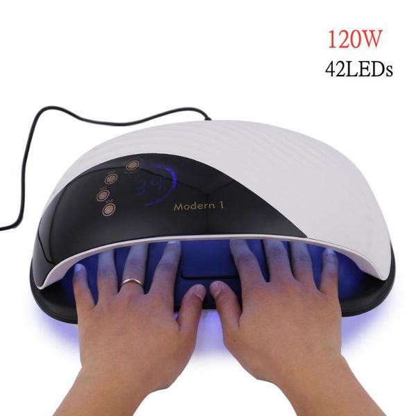 

nail dryers 120w built-in cooling fan machine dryer quick drying curing all type gel light professional uv led lamp for manicure