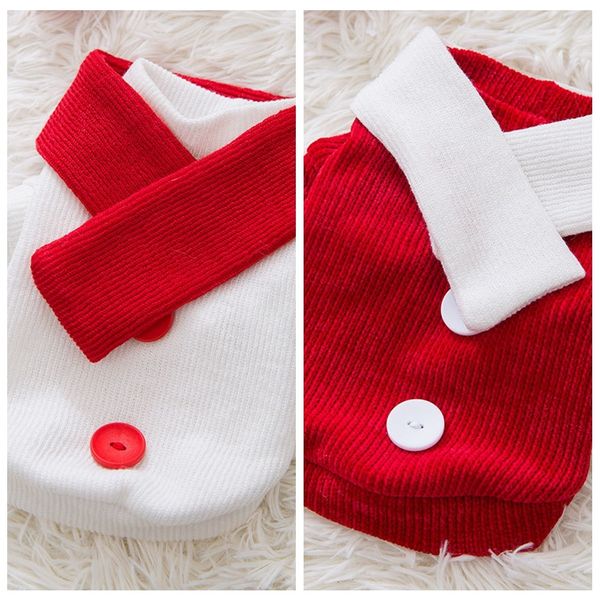 

cloth pet cat sweater warm scarf dog cloth year celebration teddy small