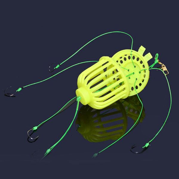

fishing hook lure bait trap feeder cage sharp plastic fluorescence floating accessory hooks