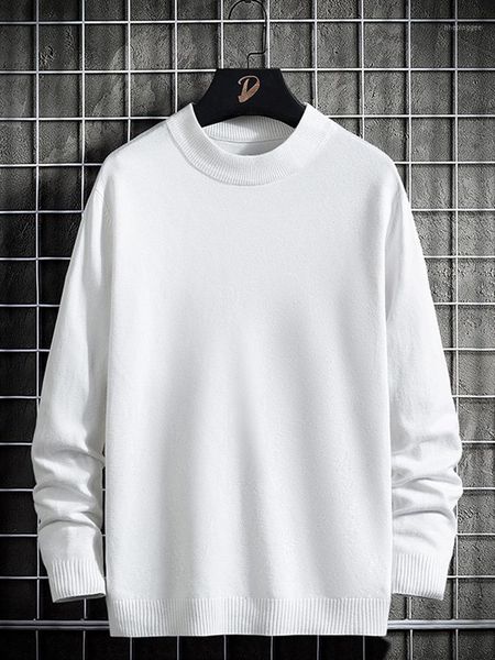 

women's sweaters t-shirt men's korean trend spring autumn round neck loose and handsome coat solid color long sleeve sweater1 iwdi, White;black