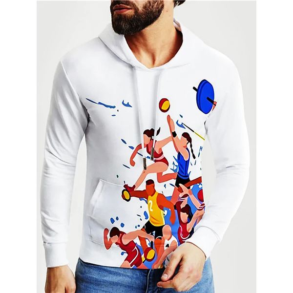 

character design men s 3d printing hoodie visual impact party punk goth round neck american sweatshirt, Black