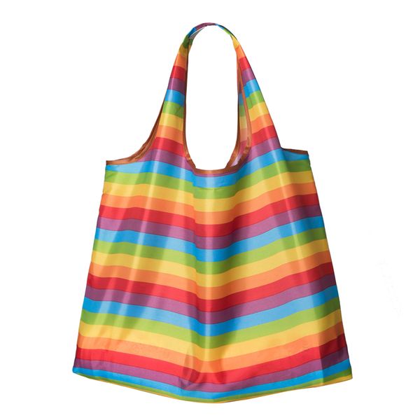 

eco-friendly extra large reusable folding tote bag 210d polyester foldable recycle grocery shopping bag