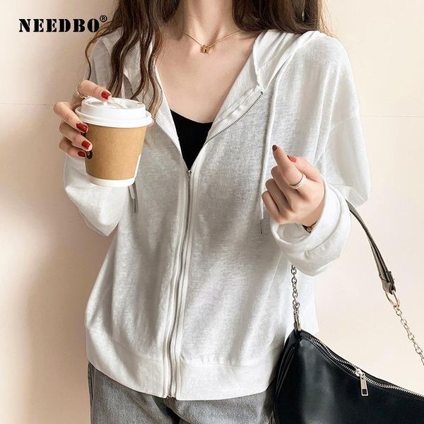 

women's jackets needbo sun protection clothing women zipper hoodie couple sweater zip jacket coat 2021 outdoor, Black;brown