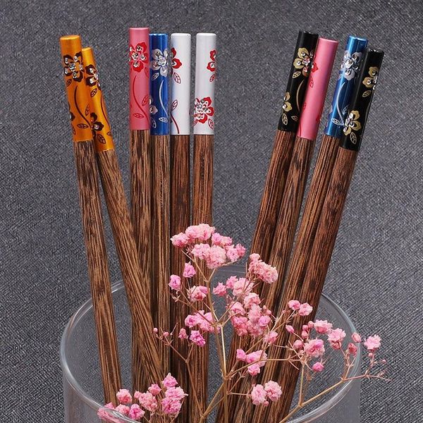 

chopsticks 5 pair high-end chinese handmade natural chicken wing wooden set sandalwood tableware sushi
