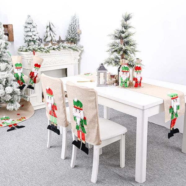 

chair covers 2pcs christmas cover white beard decor seat protector decoration for home party supplies xmas gift