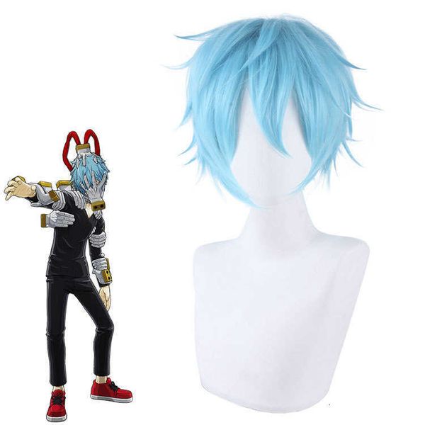 

my college little hero dead handle wood hanging cosplay wig with overall anti warping, Black
